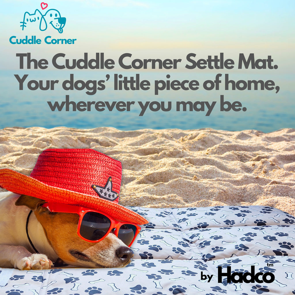 Cuddle Corner Dog Settle Mat / Travel Mat, 100×70cm, Non-Slip, Foldable, Washable Oxford Fabric with Carry Handle – Portable Dog Bed for Home, Crate, Car & Camping