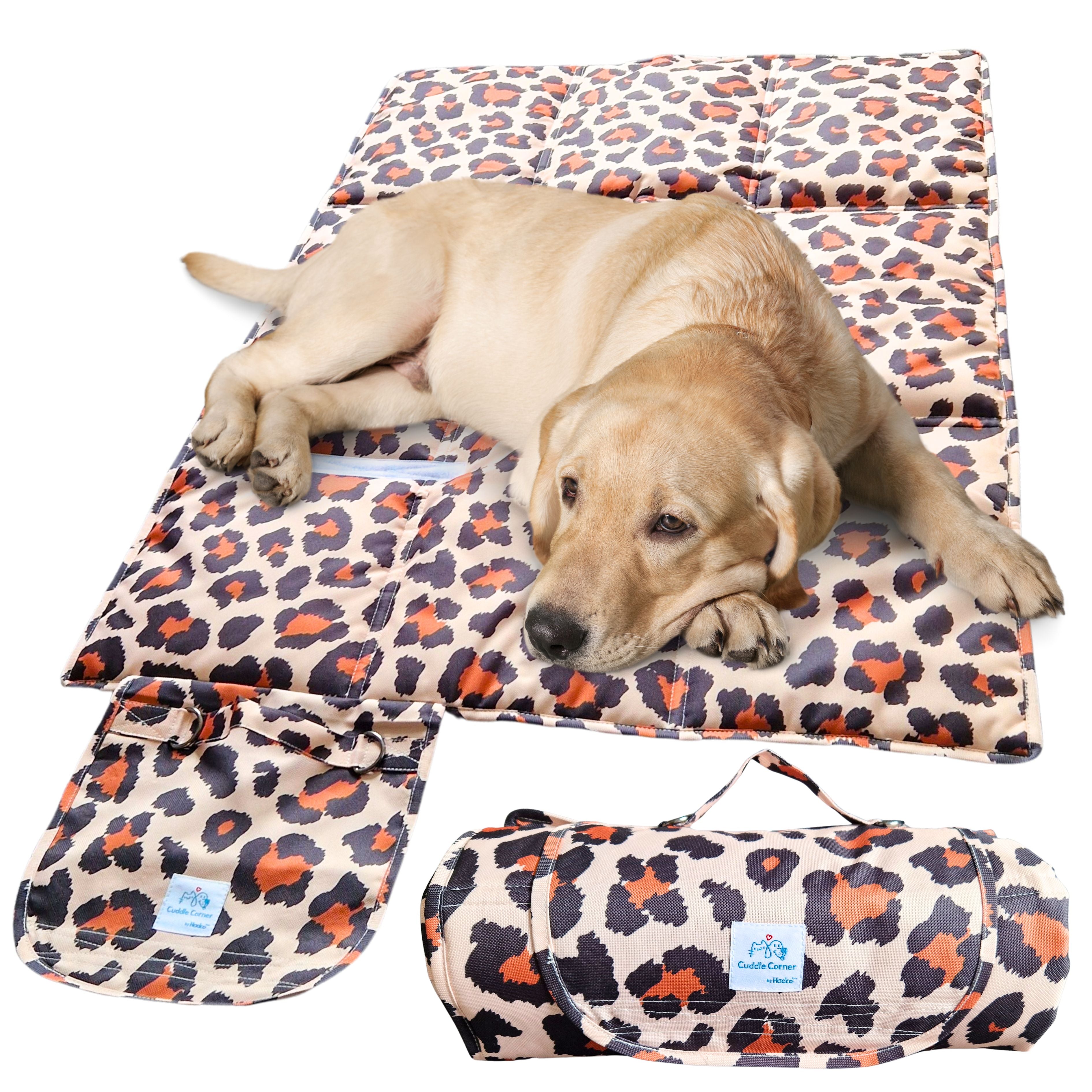 Cuddle Corner Dog Settle Mat / Travel Mat, 100×70cm, Non-Slip, Foldable, Washable Oxford Fabric with Carry Handle – Portable Dog Bed for Home, Crate, Car & Camping
